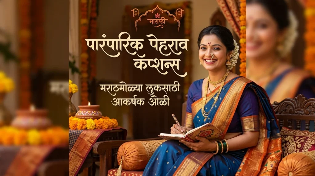 Traditional Outfit Captions in Marathi