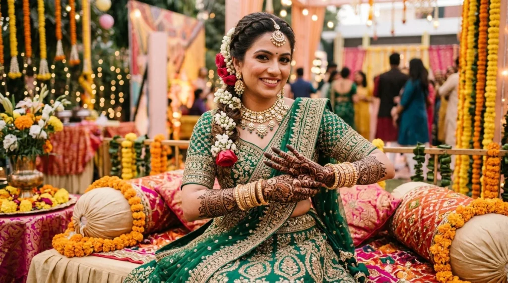 Traditional Outfit Mehndi Captions
