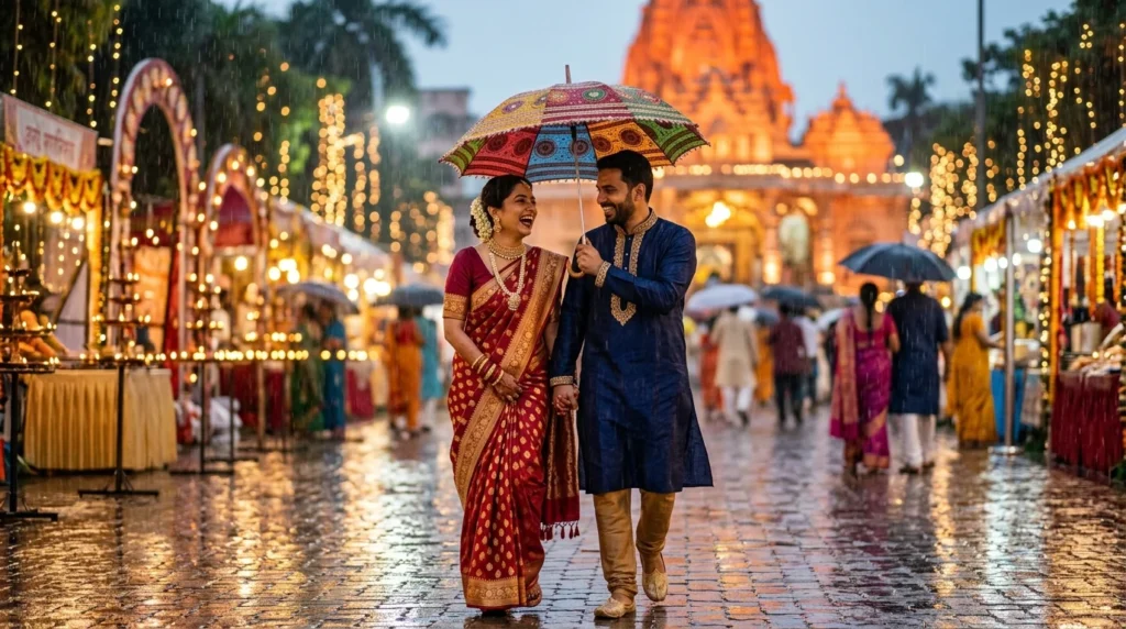 Traditional Outfit Rainy Captions (Festive Special)
