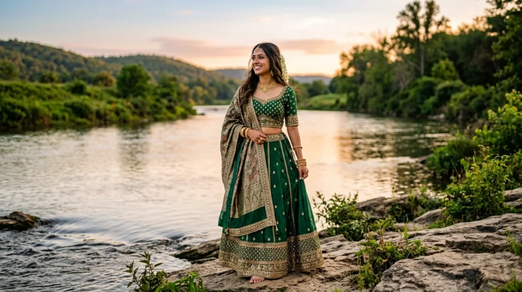 Traditional Outfit River Captions for Instagram