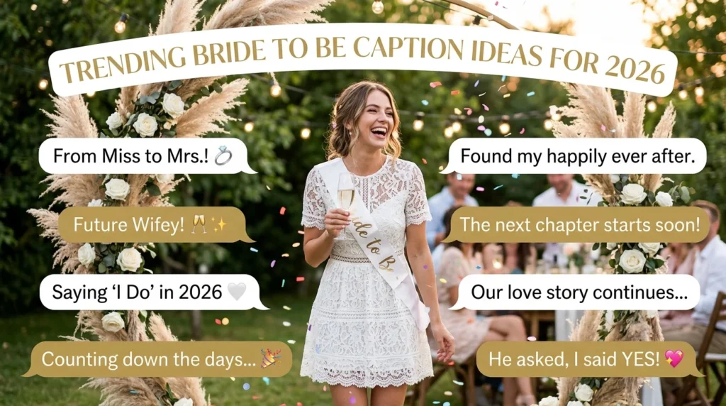 Trending Bride to Be Caption Ideas for 2026