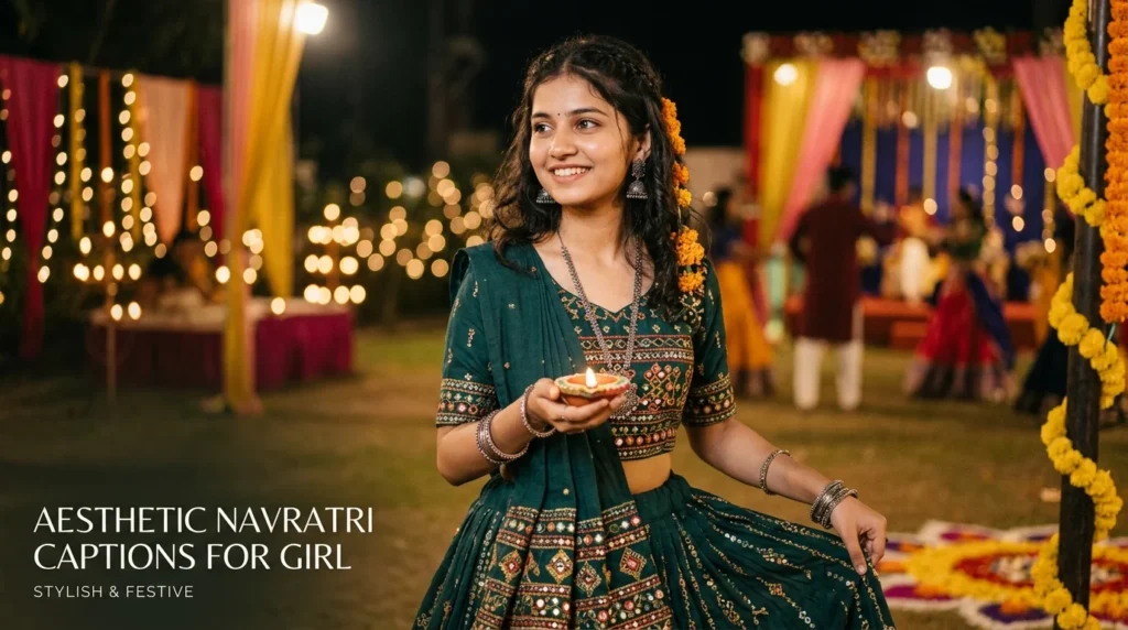 Aesthetic Navratri Captions for Girl