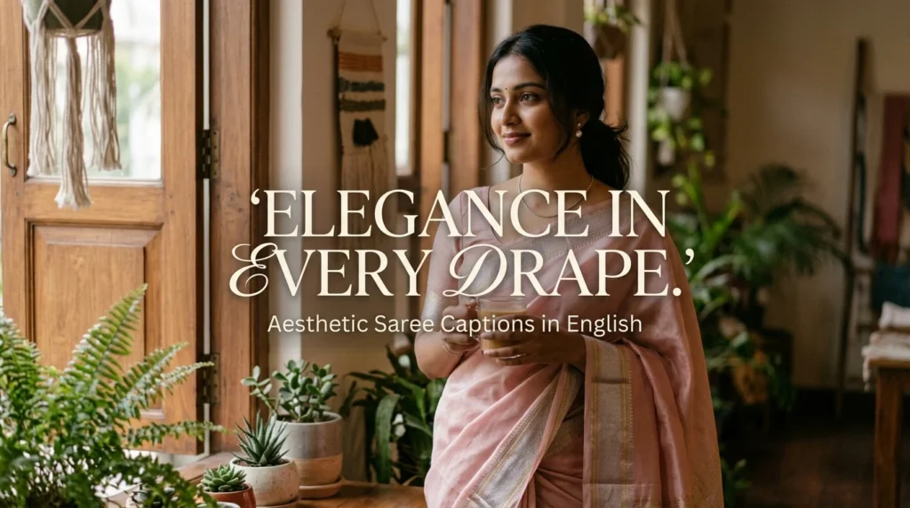 Aesthetic Saree Captions in English
