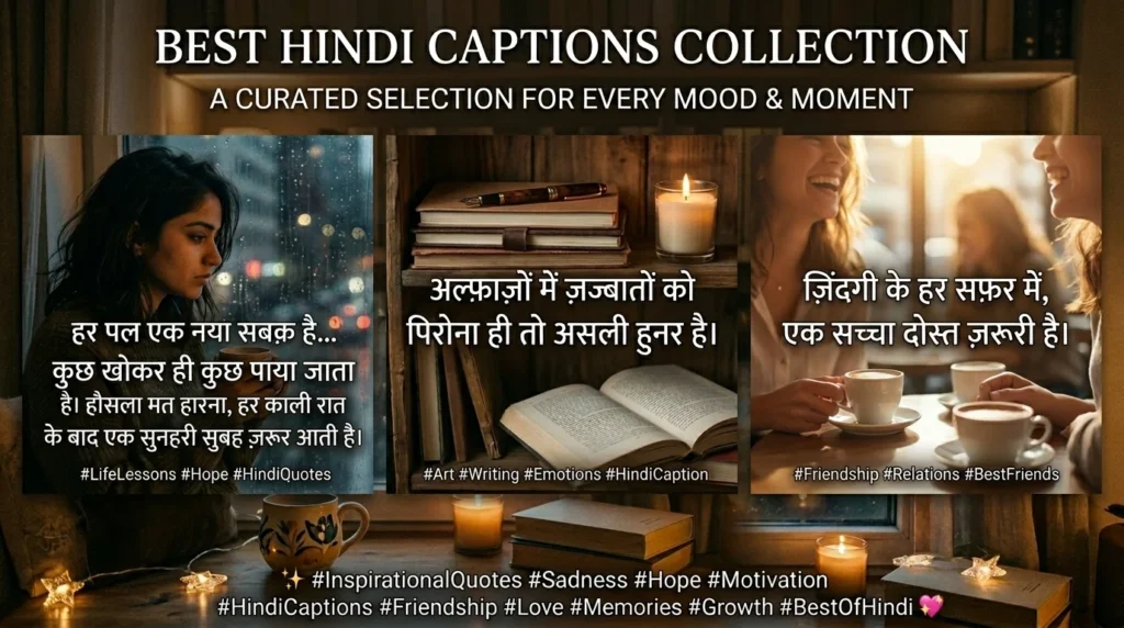 Best Hindi Captions Collection