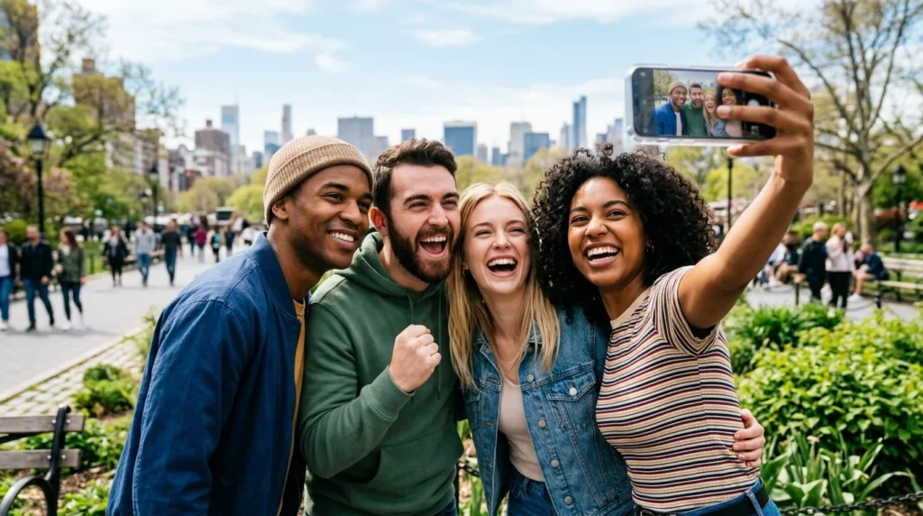 Captions for Group Selfies