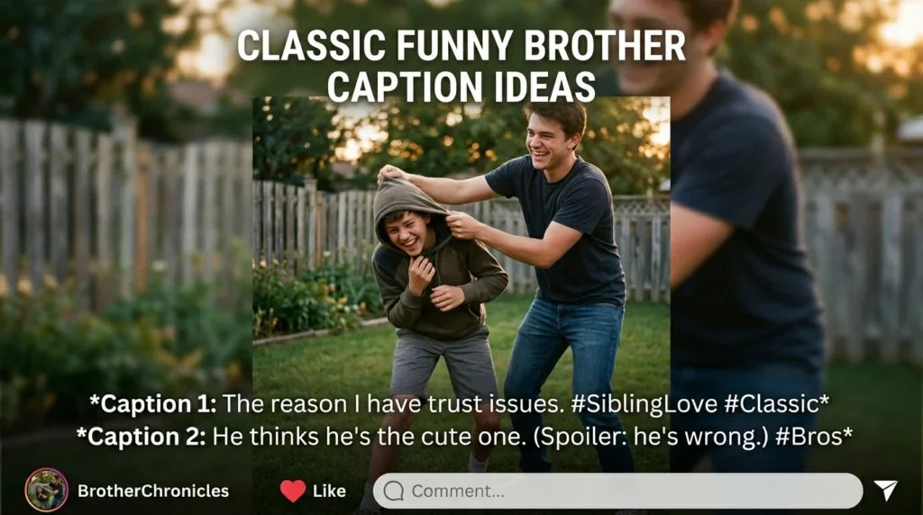Classic Funny Brother Captions for Instagram