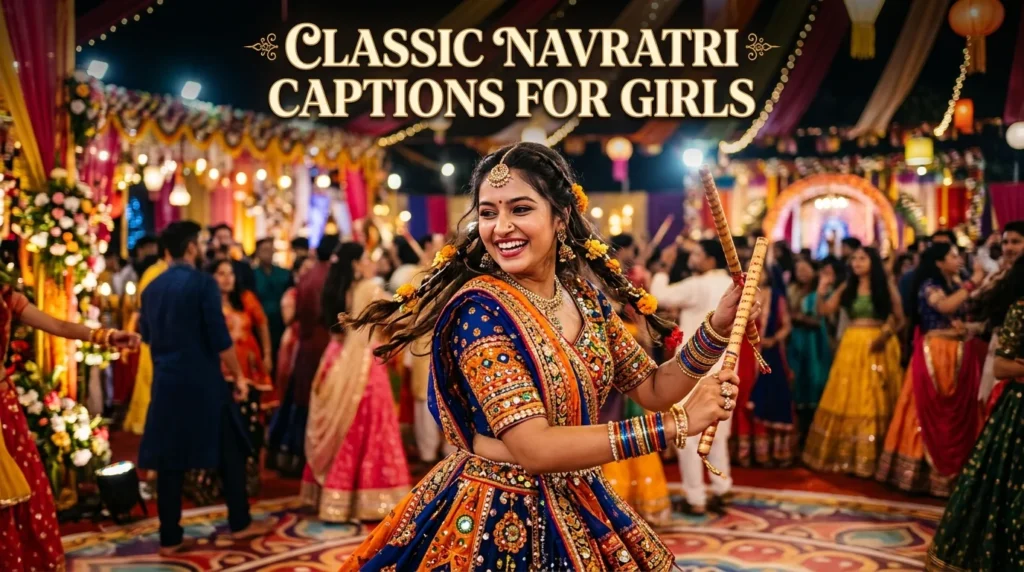 Classic Navratri Captions for Girl