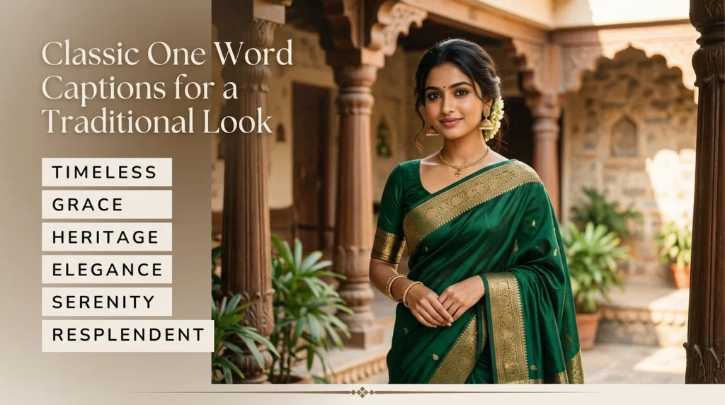 Classic One Word Captions for Traditional Look
