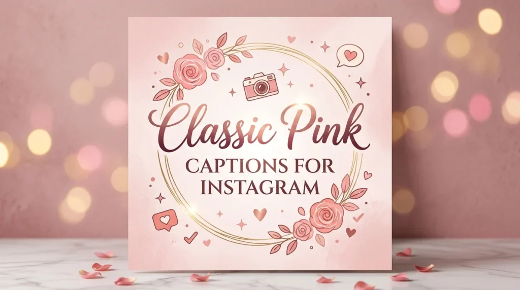 Classic Pink Captions for Instagram