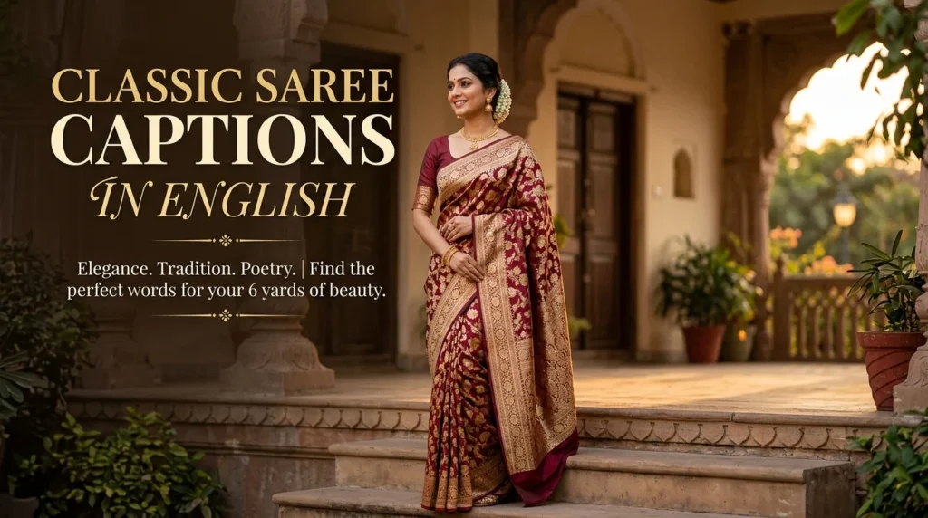Classic Saree Captions in English