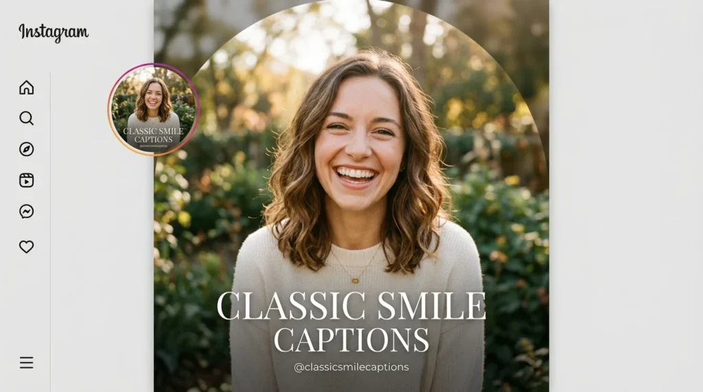 Classic Smile Captions Instagram
