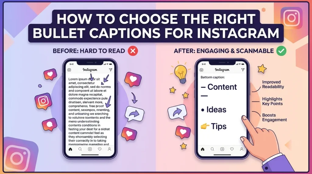 How to Choose the Right Bullet Captions for Instagram