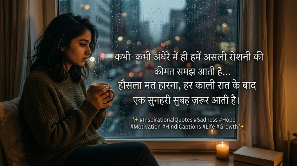 Inspirational Sad Captions for Instagram in Hindi