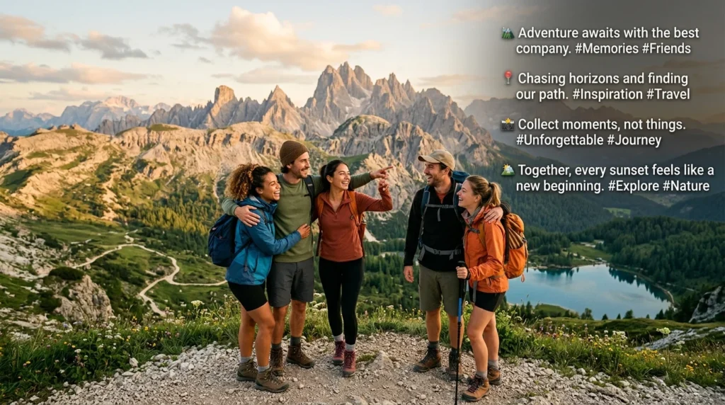 Inspirational Trip With Friends Short Captions for Instagram