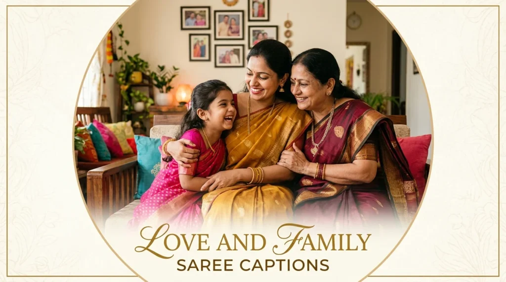 Love and Family Saree Captions