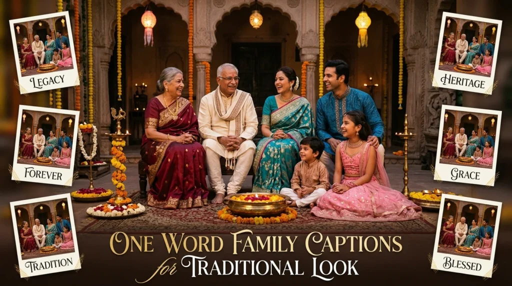 One Word Family Captions for Traditional Look