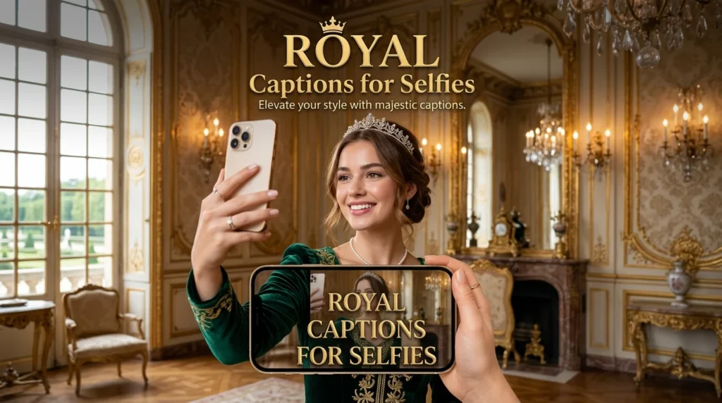 Royal Captions for Selfies