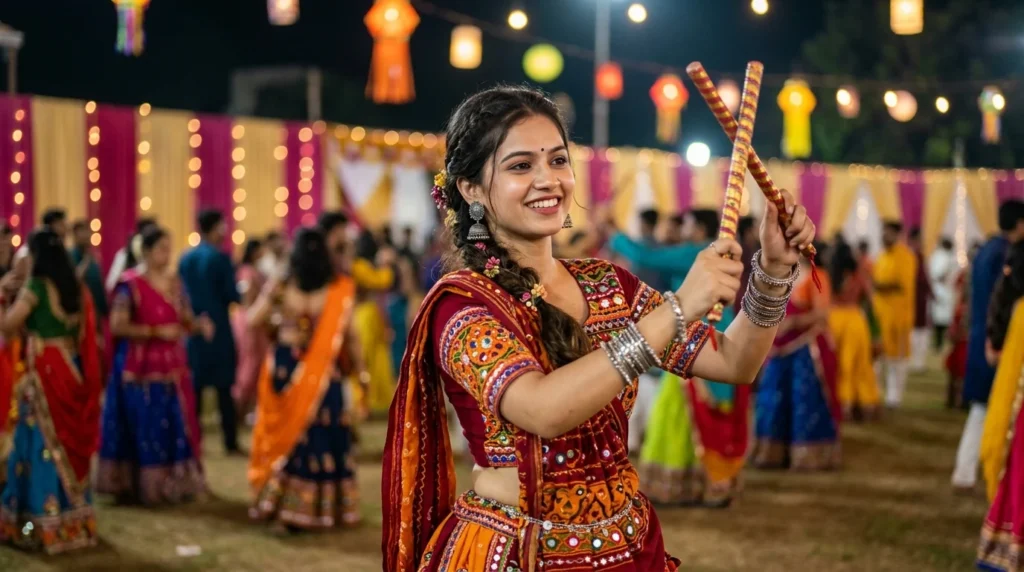 Short Navratri Captions for Girl