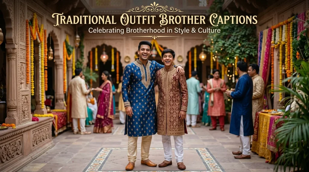 Traditional Outfit Brother Captions