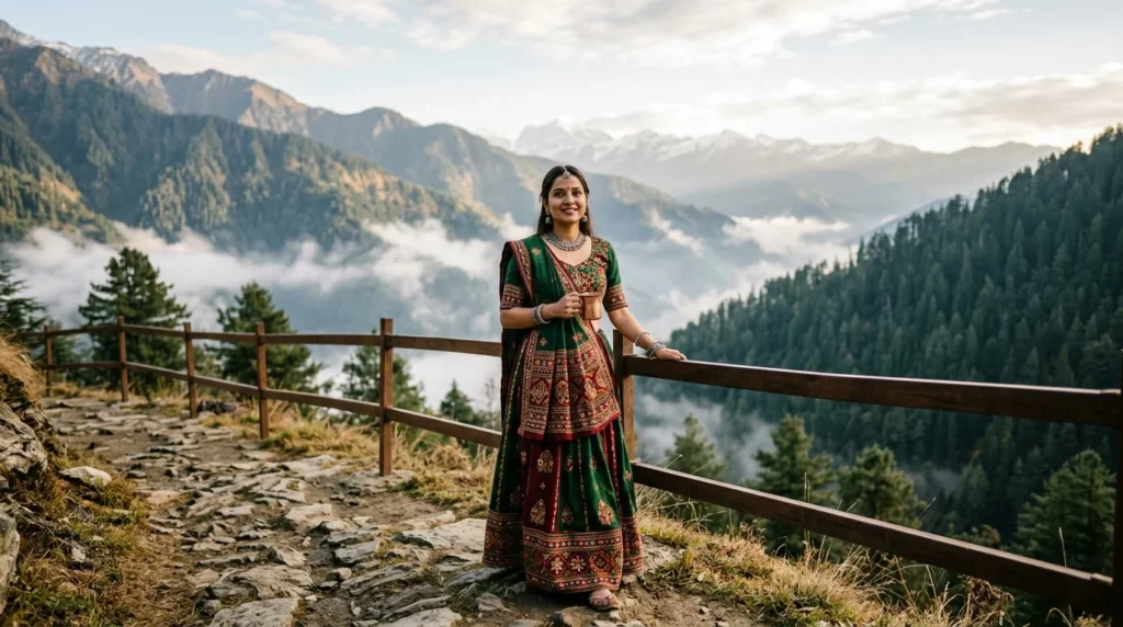 Traditional Outfit Captions at Hill Stations