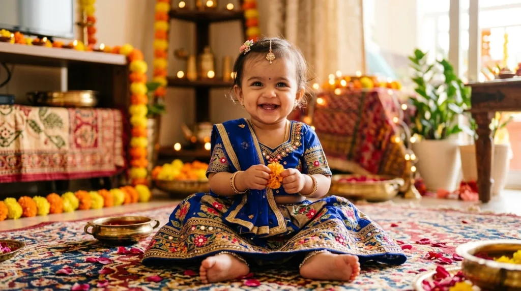 Traditional Outfit Captions for Baby Girl