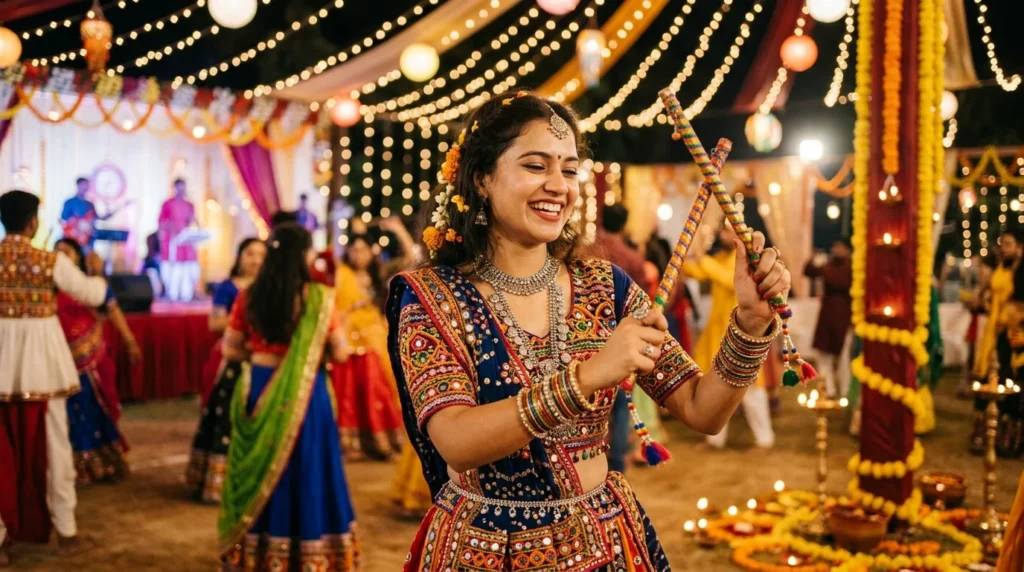 Traditional Outfit Captions for Navratri