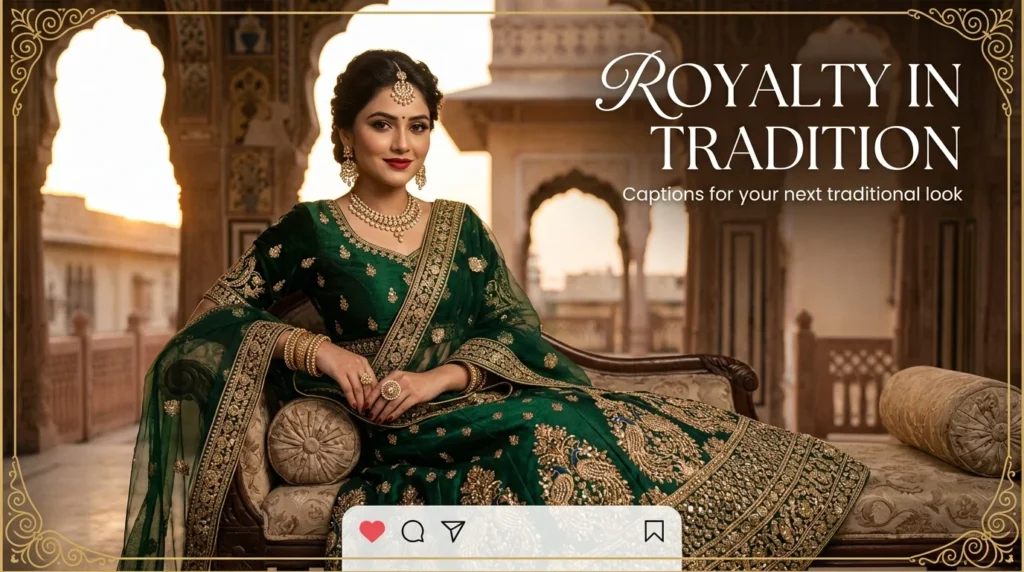 Traditional Outfit Royal Captions for Instagram