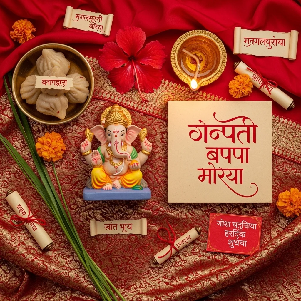 Ganpati Captions for Instagram Marathi