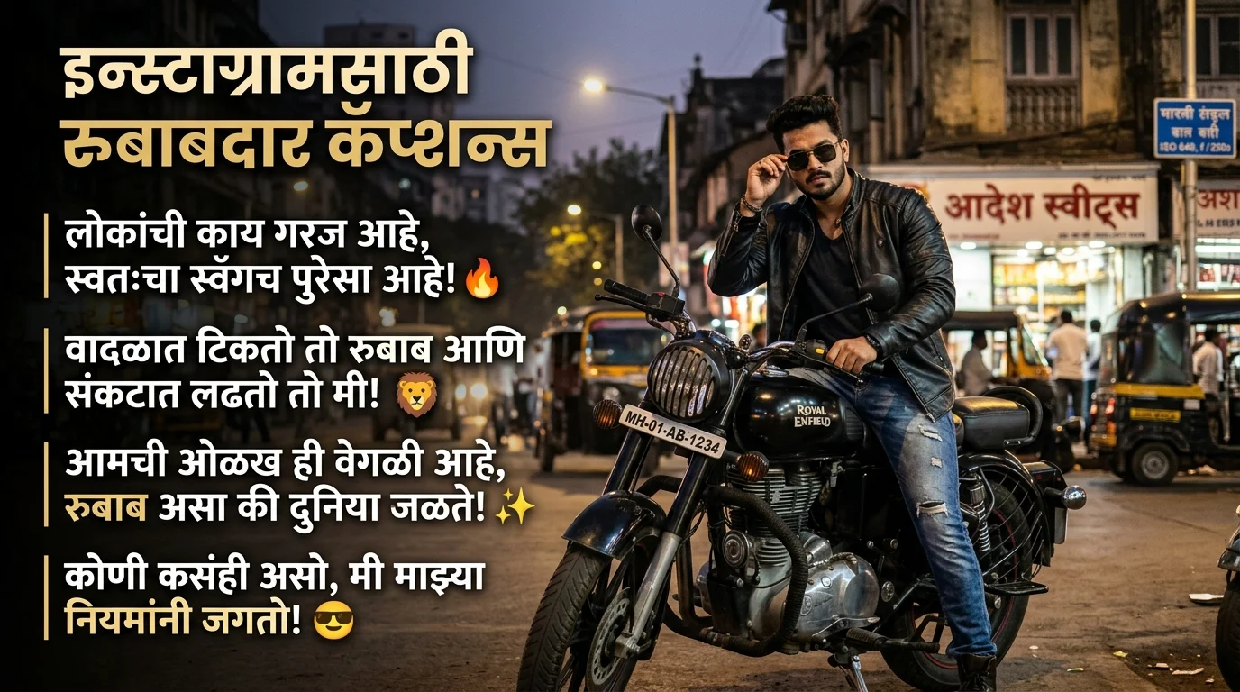 Attitude Captions for Instagram in Marathi