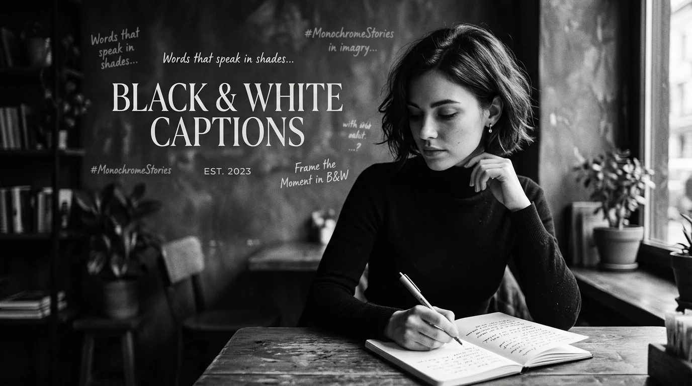Black and White Captions for Instagram