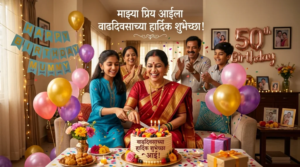 Mummy Birthday Captions Marathi