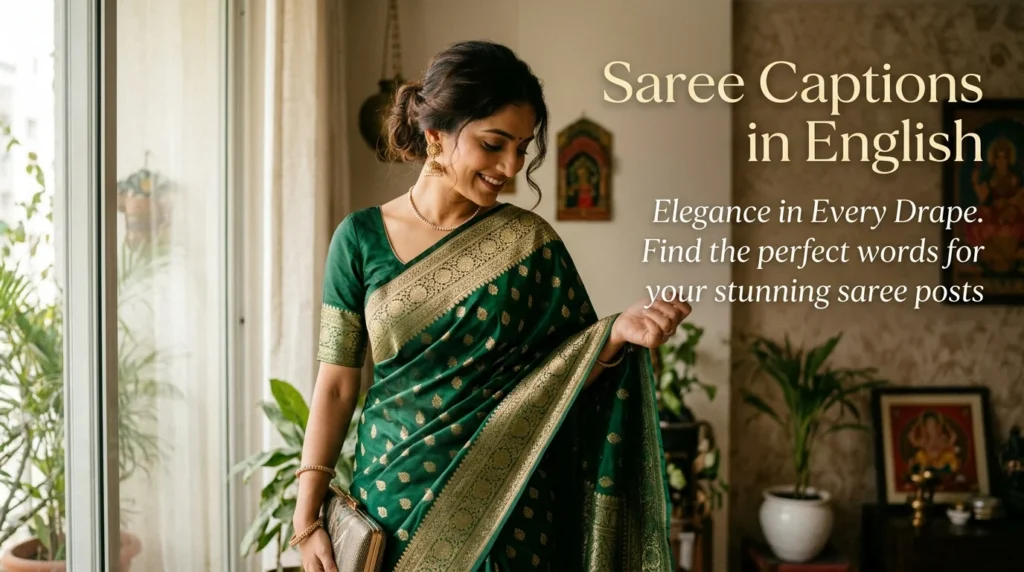 Saree Captions in English